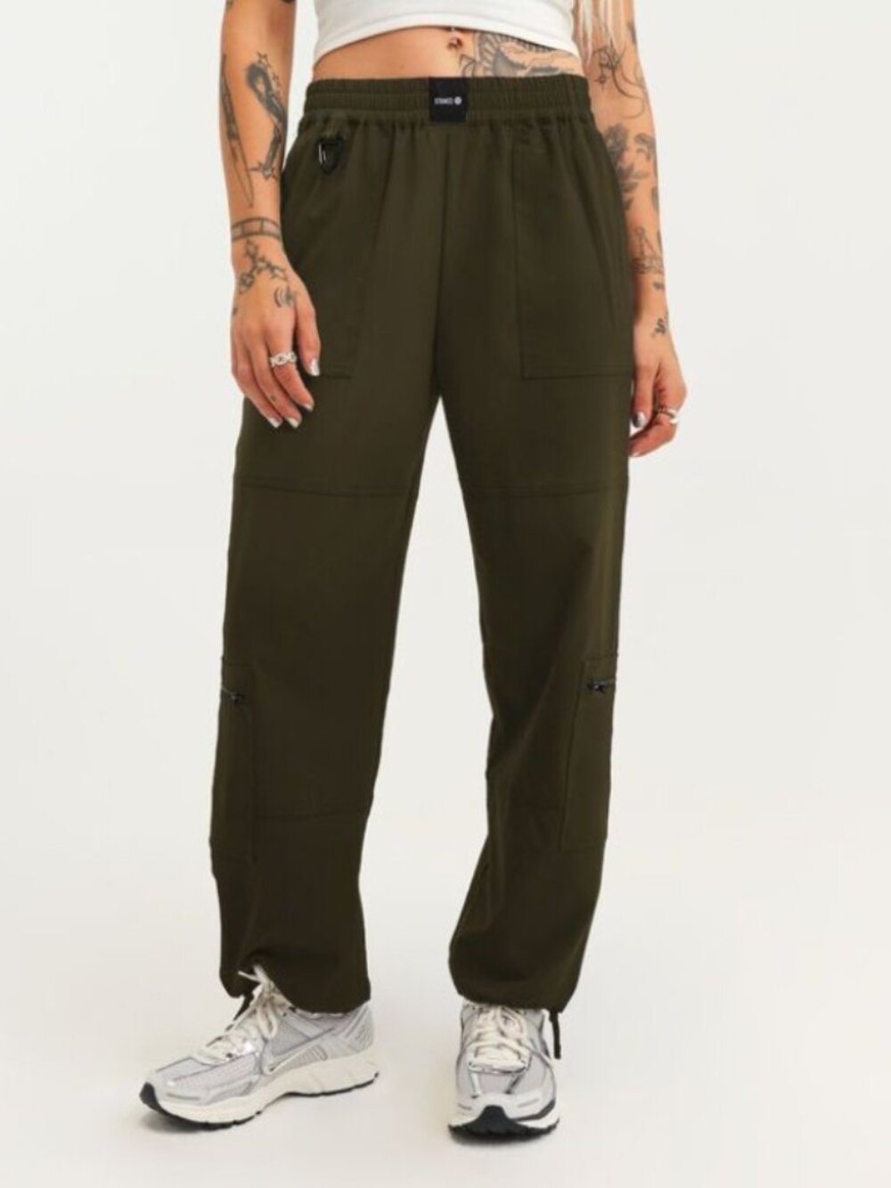 Stance Superfly Athletic Cargo Pant, Sz L, in Army Green